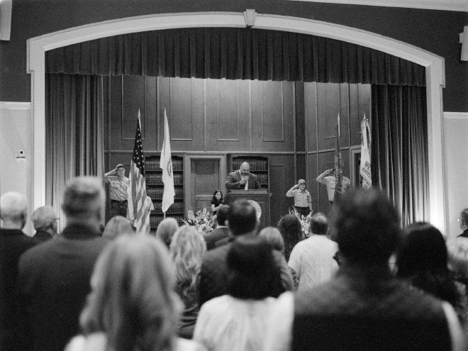 Singing of the national anthem