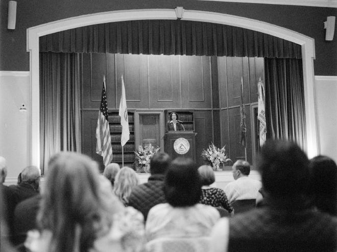 Mayor Joyce addresses the audience